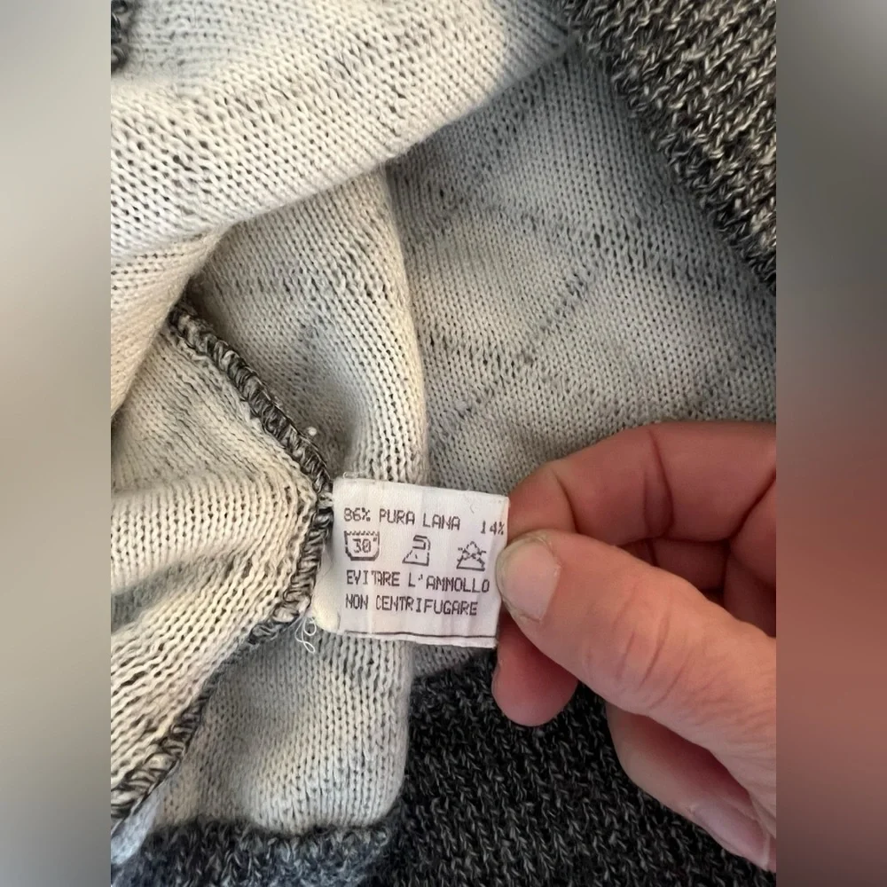 Silvy Tricot Vintage‎ Italy Sweater Size 58 Wool Alpaca Gray Men’s